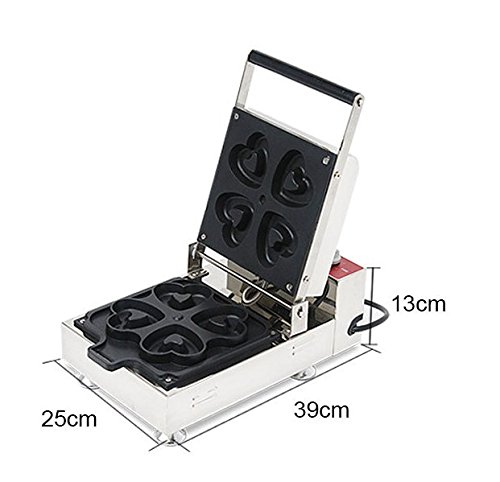 4 PCS elektrische Sweet Donut Maker Herz Donut Kuchen Herd Knusperpfannen Eisen Waffel Herstellung Maschine no-stick CE… – Bild 3