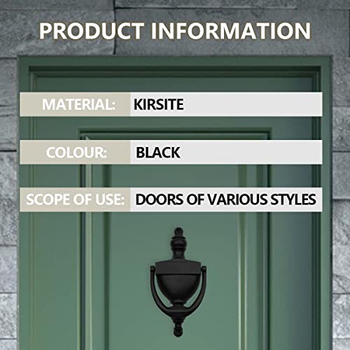 image for SANATO Black Door Knocker Hardware Door Knockers for Front Door, 6.2 i