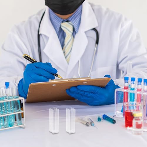 10 Cubetas de Vidrio para Laboratorio Espectrofotómetro Pruebas de Agua 10mm 7