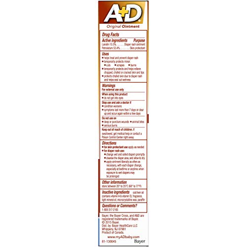 A&D Diaper Rash Ointment & Skin Protectant, Original -1.5 Ounces - 2 Pack #TOP2