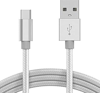 KP TECHNOLOGY Charger for Samsung Galaxy A04e / A04s / A22 5G / A23 5G / A53 A33 A73 5G / A13 4G / A13 5G / M13 / M23 / M33 / M53 Nylon Braided [6.6ft/2m] USB C to USB A Charging Cable (SILVER)