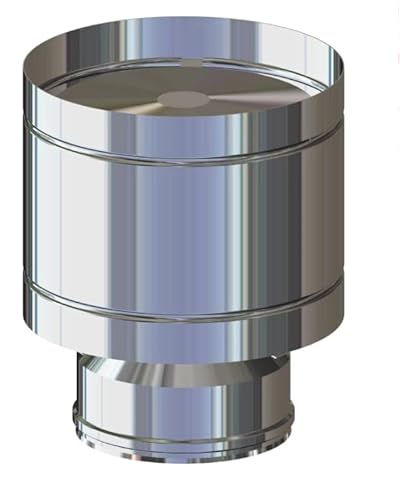 CRISCUOLO Brico Store Fumaiolo comignolo Cappello Antivento a Forma di Botte Acciaio Inox Femmina (120)