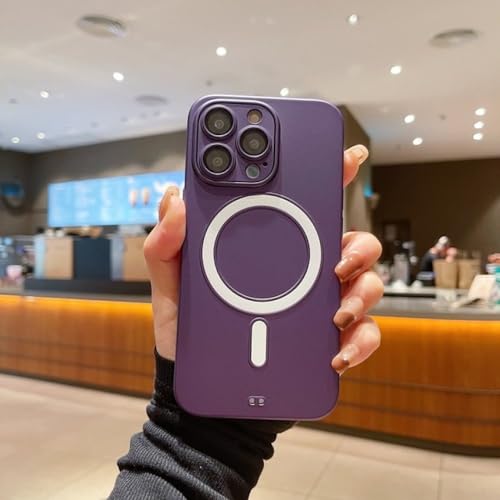 Coque de luxe hybride ultra-mince en violet foncé pour iPhone 13 Pro