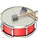Luomorgo 2 Pcs Bass Drum Mallets, Marching Drum Mallets Percussion Sticks Foam Tip Mallet with Wood Handle, 13 Inch Drum Mallets Soft Felt Timpani Mallets (Grey)