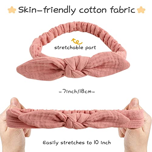 Vobobe 10 Pcs Baby Nylon Headbands Hairbands Hair Bow Elastics Handmade Hair Accessories For Baby Girls Newborn Infant Toddlers Kids (Bunny Ear) #TOP1