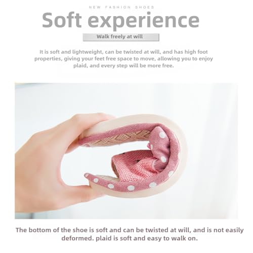 Women's Cute Cat Linen Sandals Korean Pink Soft Breathable Flat Slippers Girl Non-Slip Slides Girly Indoor Kawaii Gift4