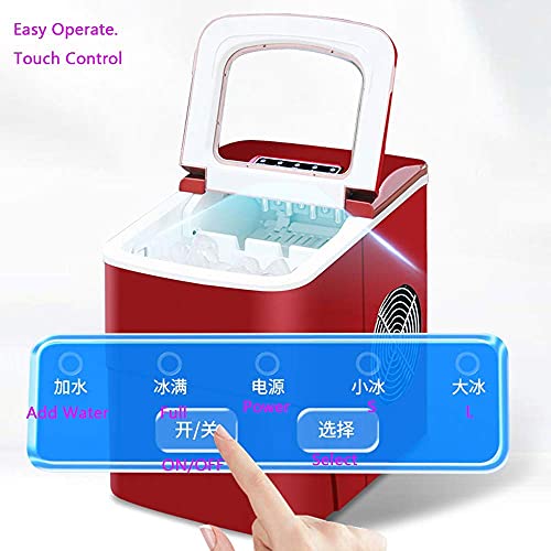 Máquina fabricadora de hielo para mostrador doméstico, tamaño mini, automática, 9 cubos listos en 6-11 minutos, portátil, con cuchara y canasta para hielo qujunji miniatura 7