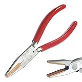 VR Instrument Supply Copper Jaw Pliers Flat Nose Plier Copper Lined Soft Jaws Forming Holding Bending 6.25 Inch