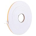 Self Adhesive Foam Tape Weatherstrip 3/8in x 1/4in x 33Ft High Density Foam Insulation Strips Foam Seal Weather Stripping with Strong Adhesive for Door and Window Sound Isolation Soundproofing