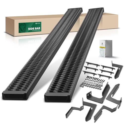 Estribos laterales aluminio negro 7" compatibles Toyota Tacoma