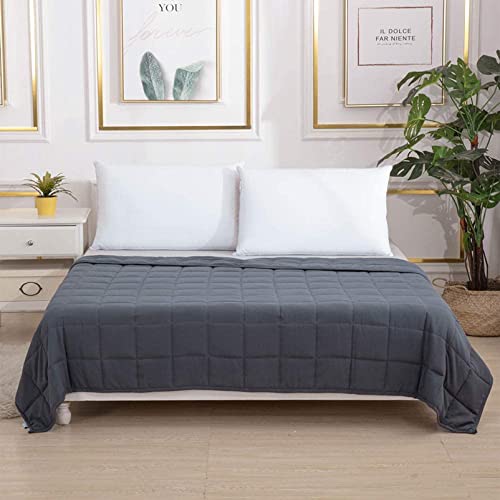 DPPAN Manta Ponderada Niños Manta Pesada Disfruta del Sueño Profundo Natural, Manta Ponderada con Cuentas De Vidrio, Confort Sedoso, Transpirable (Color : Dark Grey, Size : 10 lbs-48"x72") Cover