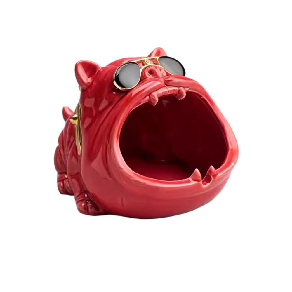 Smoking Accessories Large Ashtray Outdoor Indoor Home Decoration Ashtray Cigar Ashtray Outdoor Ashtray for Cigarettes(Red)