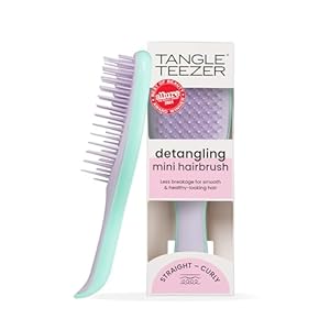Tangle Teezer Ultimate Detangler Hairbrush, Eliminates Knots & Reduces Breakage, Mini Hair Brush for Travel, Small Hands & All Hair Types, Wisteria Leaf