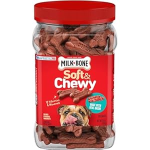 Milk-Bone Soft & Chewy Dog Treats, Bacon Recipe, 25 Ounce, Made with Real Bacon