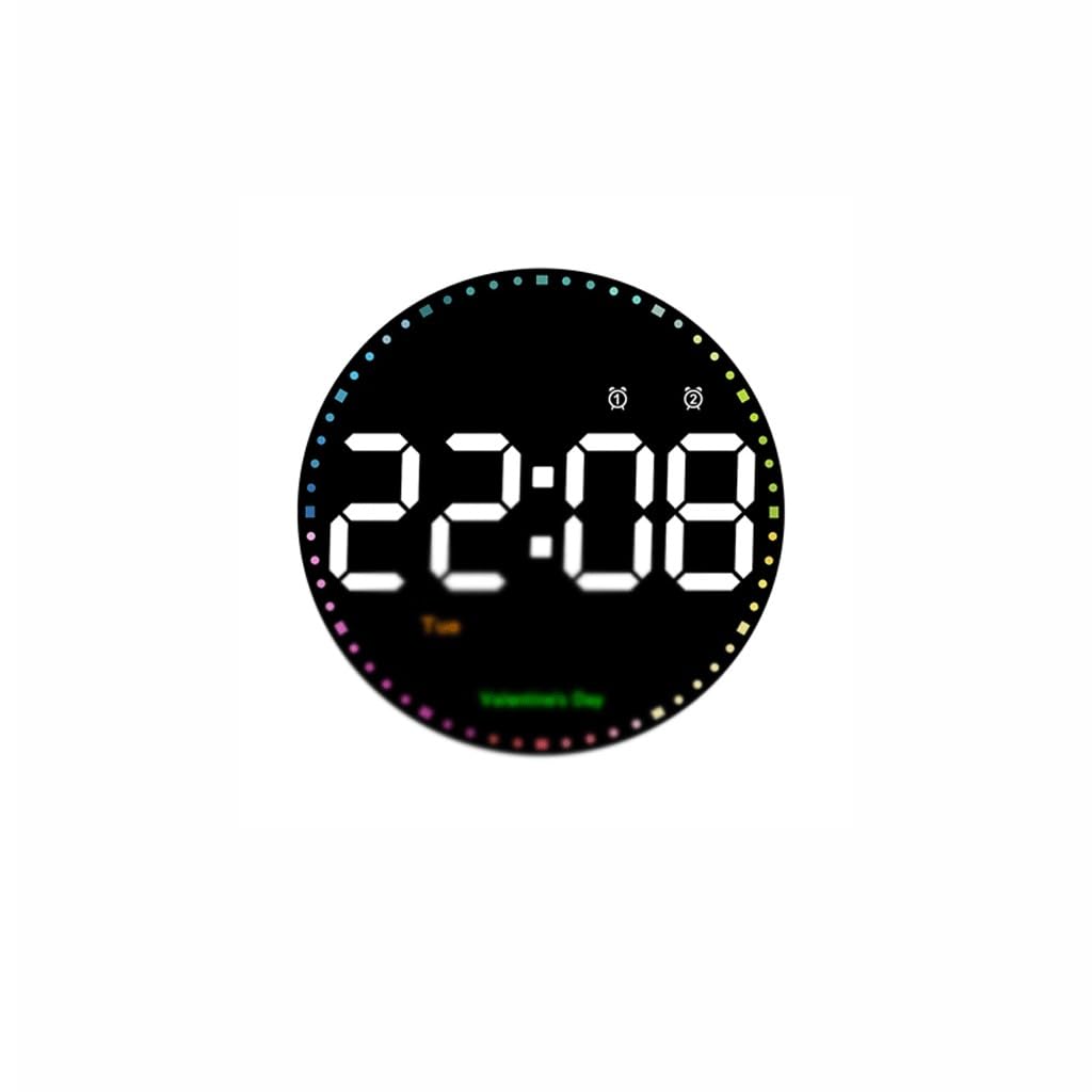 Horloge murale de bureau TUSUOD : grand affichage numérique pour salon et chambre