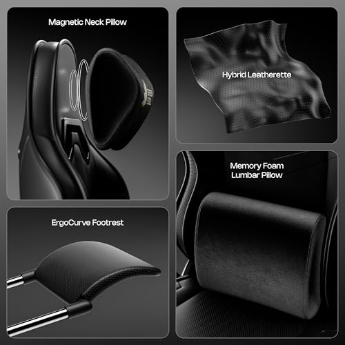 Image of Green Soul Monster Pro | Gaming & Office Chair | Ventilated Seats, Massager & ErgoCurve Legrest | Memory Foam Magnetic Neck & Lumbar Pillow | 5D Adjustable Armrests | Silent Wheels (Full Black)