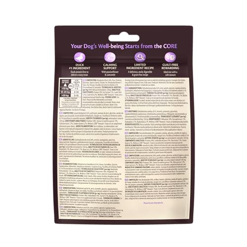Wellness CORE Reward+ Beruhigung 170g, Ente & Kamille – sanfte Hundeleckerli für alle Hunderassen, getreidefrei, natürlich, hypoallergen, proteinreich, hoher Fleischanteil, beruhigende Unterstützung