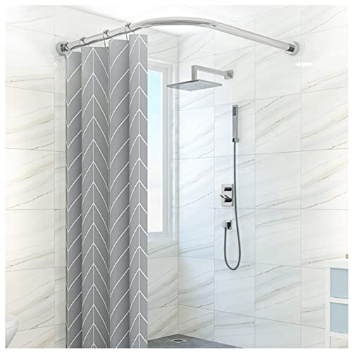 Tringle douche angle L incurvée 70-95 cm pour créer un espace bain moderne