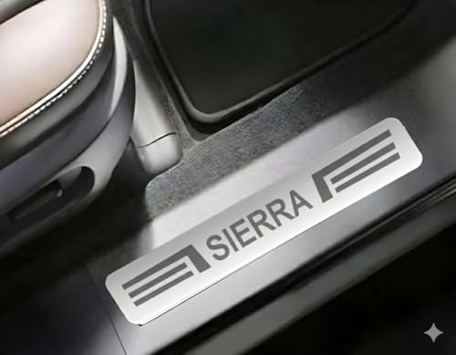 Image of Door Sill /Foot Step Stainless Steel Plates with TATA Sierra (Set of 4 Pcs)