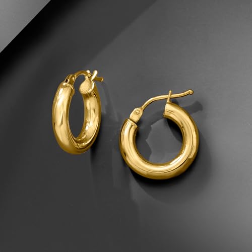 Ross-Simons Italian 18kt Yellow Gold Huggie Hoop Earrings3