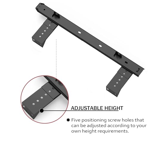 FRMSAET Heavy Duty 305/355/405/455 mm Dicke Stahlkonstruktion Kugellager Tastaturschieber Tastaturschubladenschieber Fachzubehör Schrankmöbel Hardware Schienen (405 mm, schwarz)