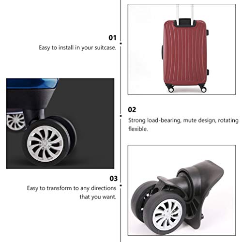 4 Pcs Roda Universal Rodízios De Bloqueio Rodízio De Mala De Viagem Rodas De Mala Direita Rodinhas D