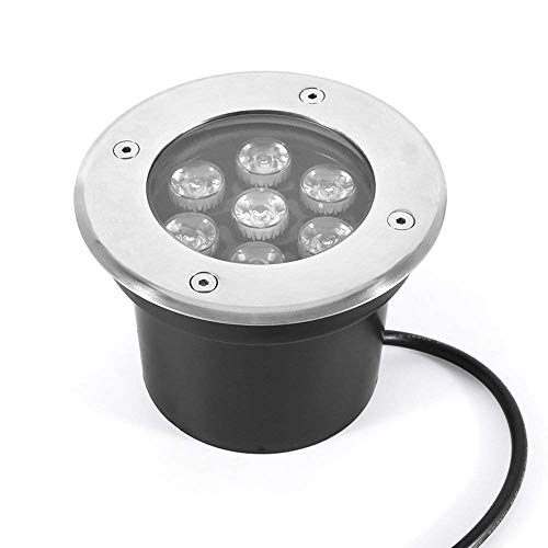 Eidyer LED Foco empotrable al Aire Libre,7W luz de camino subterráneo, AC85-265V luz paisaje decorativa al aire libre 750LM blanco frío, IP67