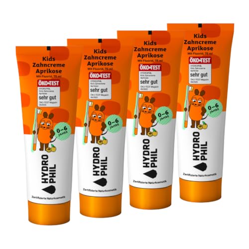 Hydrophil Zahncreme für Kinder - 4er Pack x 75 ml - Naturkosmetik – Ansicht 1