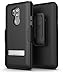 LG G7 ThinQ Belt Clip Holster - Slim Combo Case Design with Reinforced Alloy Kickstand for LGG7 (Slimline Series) Smooth Black