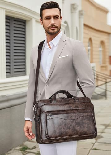 Image of Shrrie Vegan Leather Laptop Bag 17 to 17.3 Inch for Men and Women
