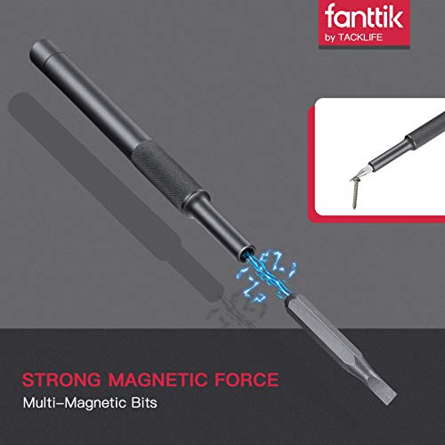 TACKLIFE fanttik Precision Screwdriver Set, 24 Magnetic Driver Bits Set, Pocket Manual Screwdriver Tool Set, Mini Screw driver, Repair Tool Kit for Electronics - X5