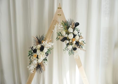 Arreglo Floral Arch Blanco y Negro para Decoración miniatura 3