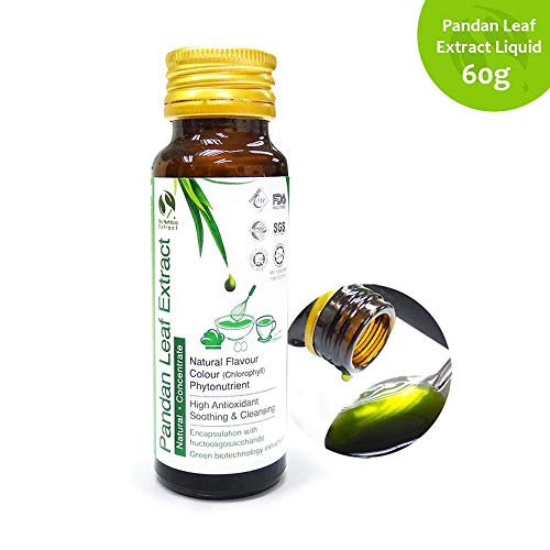 Pandan Extract Concentrate For Bakery & Beverage 60G | Standardized Plant Extract Of The East,Fresh Natural Asian Gourmet Flavoring Ingredient #TOP1