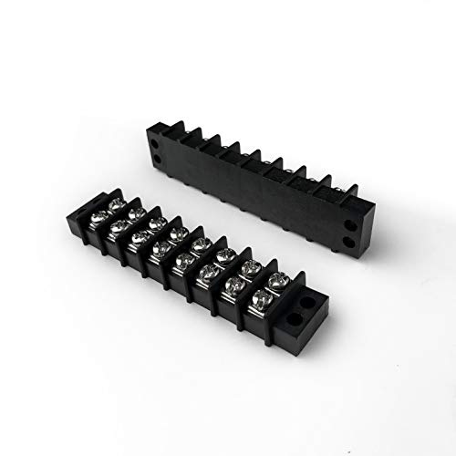 Mgi Speedware Double Screw Terminal Junction Block 300V/20A, Row Barrier Strip 2-Pack (8 Pole) #TOP1