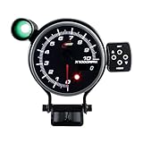 RACETECH 115mm 4-1/2' Performance Electrical Tachometer - 10000 RPM - Smoked Lens White Amber Blue LED Warning Function, Peak Mode, Daisy Chain, Adjustable Brightness - for 12V Car