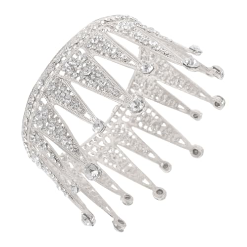 Large diadème de princesse en strass et cristaux pour coiffure élégante