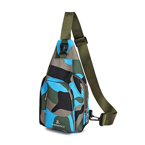 Sac de sport poitrine et bandoulière camouflage pour femme style coréen