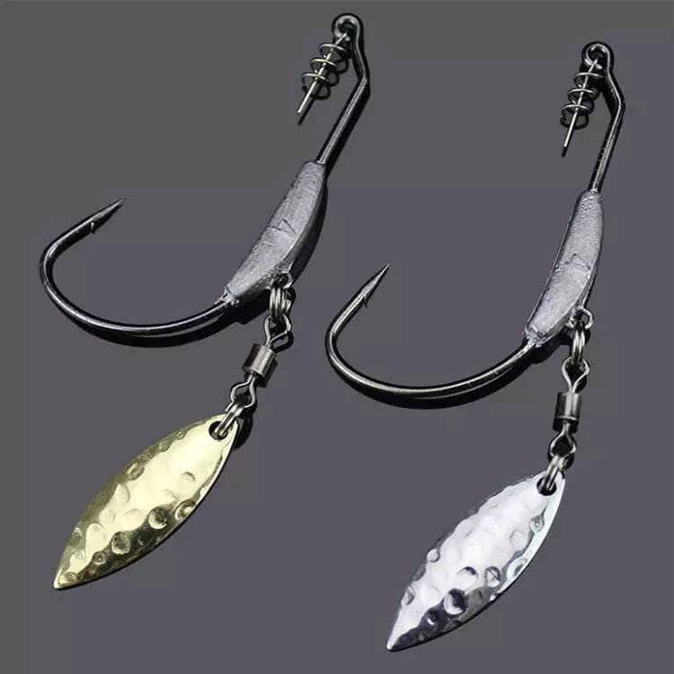 Njord Kalastus Hameçon Offset Avec Poids Et Spinnerblade Set 12 PIÈCES Avec Twist Lock | 2g 3g 5g Hameçon Avec Spinnerblade En Boîte à Hameçons | Set D'hameçons Jig Comme Alternative Aux