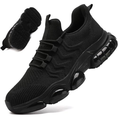 RGTYEK Non Slip Work Shoes for Men Water Resistant Cushioned Chef Food Service Kitchen Black...