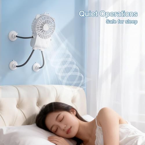 Petit ventilateur de table bureau ventilo de chevet 3 vitesses - 6