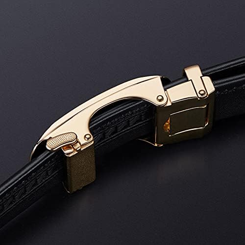 VANNANBA Mens Leather Ratchet Dress Belt for men Automatic Buckle with Gift Box - Image 8