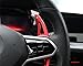 iJDMTOY Sports Red CNC Billet Aluminum Larger Paddle Shifter Extensions Compatible with Volkswagen 2022-up MK8 Golf GTI Golf-R e-Golf, etc