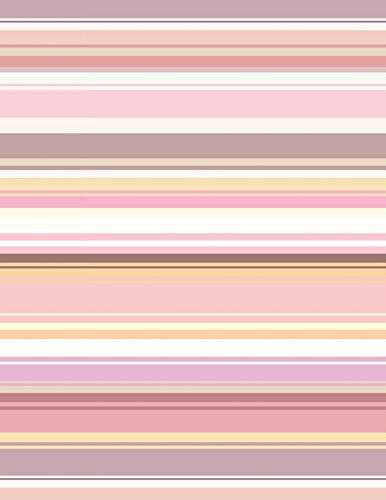 2017, 2018, 2019 Weekly Planner Calendar - 70 Week - Stripe Polka Dot Art: Horizonal Stripe Pattern, Pink, Brown, Yellow, White