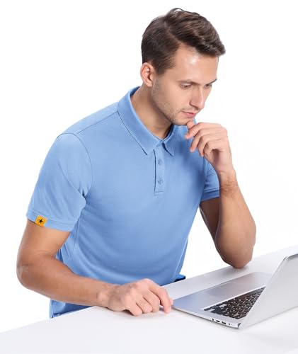 SECOOD 3Pack Polo Shirts for Men Short Sleeve Moisture-Wicking Golf Shirts Athletic Casual Collared T-Shirt - image 2