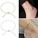 QERPON Adjustable Gold/Silver Tone Anklet Bracelet Elegant Ankle Thin Chain Jewelry for Women Fashionable Foot Accessories