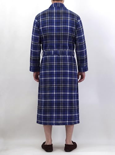 Image of Andrew Scott Mens 2 Pack Long Sleep -Sauna Robe / 100% Cotton Flannel Brush Warm Bathrobe