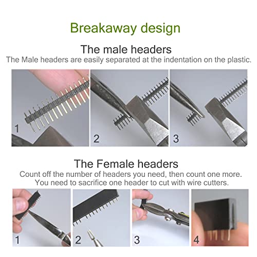 Barrette de broches dorées 2.54mm pour PCB sécable 10pcs - 5