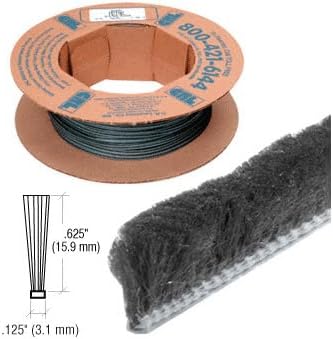 CRL W562C .625" (16 mm) Vanguard Security Astragal Replacement Pile Weatherstrip 100Ft