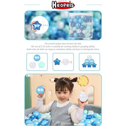 Soft Plastic Ball Pit Balls, 200pcs Plastic Toy Balls for Kids, Gift for Baby Toddler Birthday Christmas, Bounce House, Play Tent, Baby Kiddie Pool Water Toys, Party Decoration - Thumbnail 7