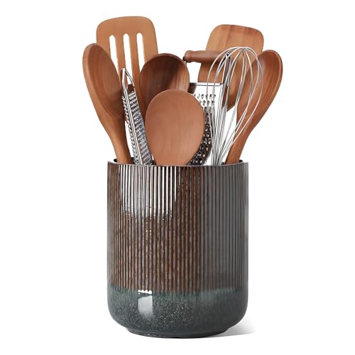 Küchenutensilienhalter,Großes Utensilienhalter Küche für Küchentheke Dekorieren,Aufbewahrung von Küchenutensilien,Kochutensilien Töpfe für Spatel, Löffel, Gabeln, Pflanzen,18.6x15cm,(dunkelbraun) Küchenutensilienhalter,Großes Utensilienhalter Küche für Küchentheke Dekorieren,Aufbewahrung von Küchenutensilien,Kochutensilien Töpfe für Spatel, Löffel, Gabeln, Pflanzen,18.6x15cm,(dunkelbraun)